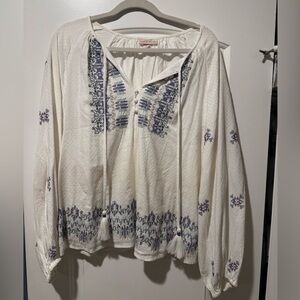 Embroidered White Blouse